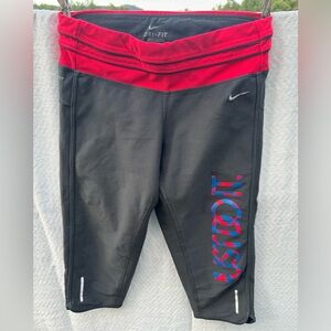 S NIKE LEGGINGS WORKOUT YOGA CROPPED JUST DO IT